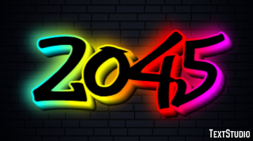 2045 Texteffekt