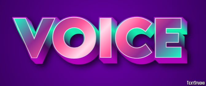 Voice Efeito de texto
