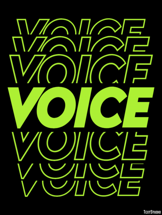 Voice Efeito de texto
