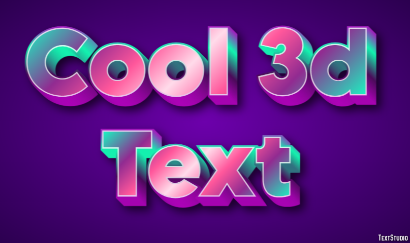 Cool 3d Text Effet de Texte
