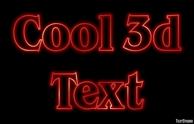 Cool 3d Text Effet de Texte