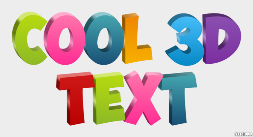 Cool 3d Text Effet de Texte