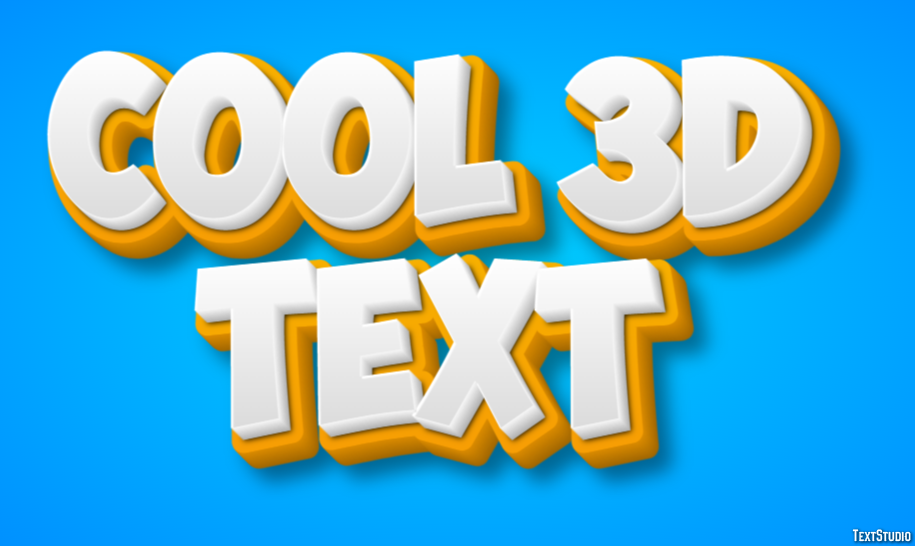 Cool 3d Text Effet de Texte