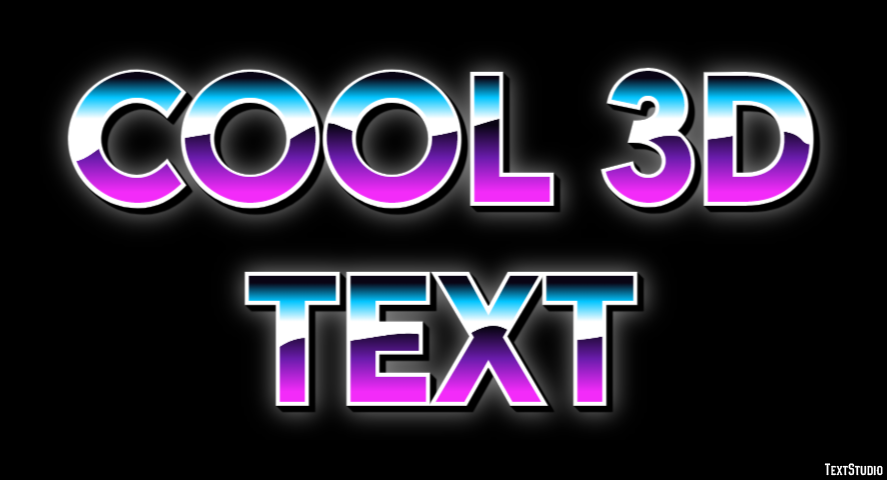 Cool 3d Text Effet de Texte