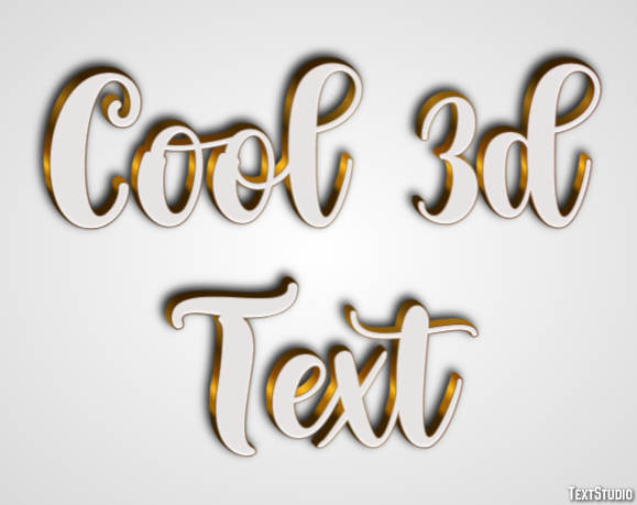 Cool 3d Text Effet de Texte