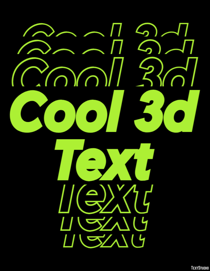 Cool 3d Text Effet de Texte