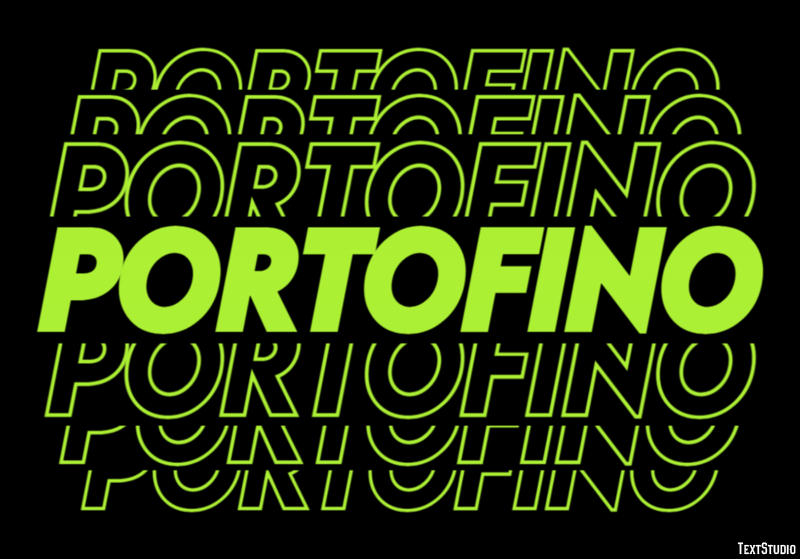 Portofino Efekt tekstowy