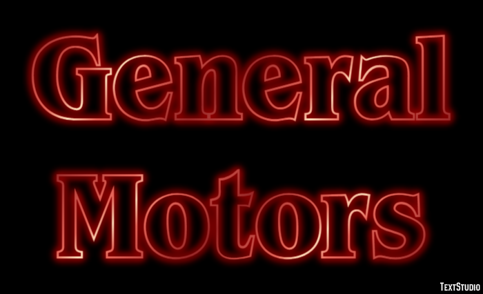 General Motors Text Effect