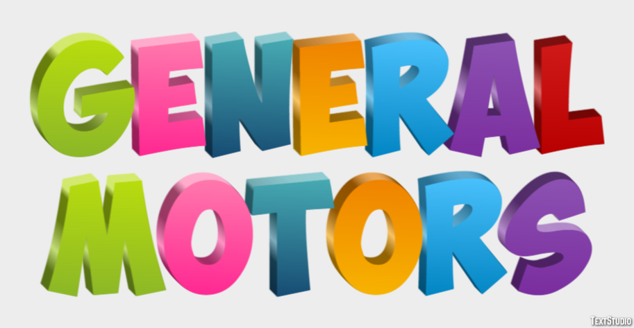 General Motors Text Effect
