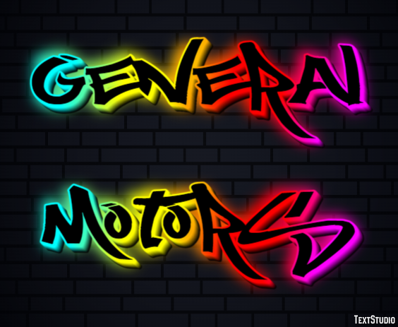 General Motors Efecto de Texto