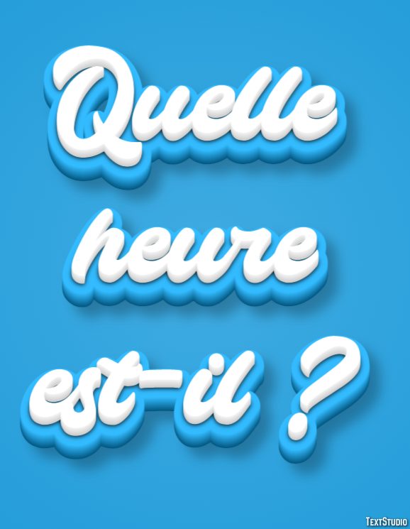 Quelle heure est-il ? Effet de texte