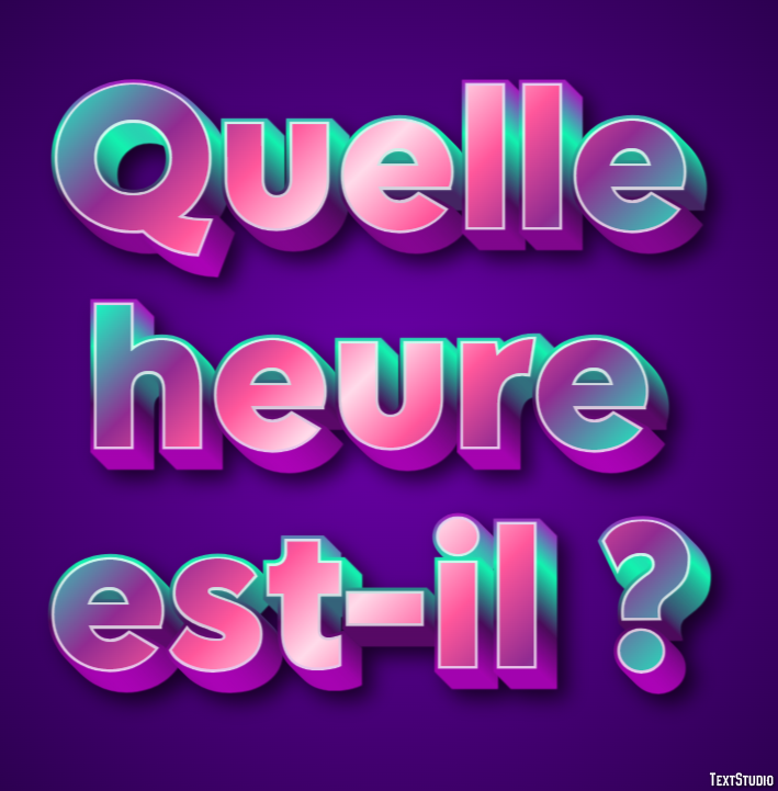 Quelle heure est-il ? Effet de texte