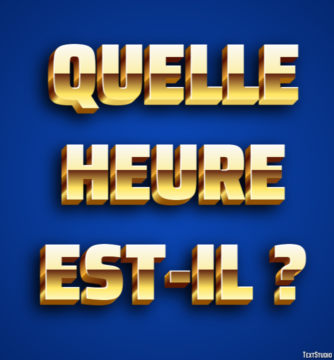 Quelle heure est-il ? Effet de texte