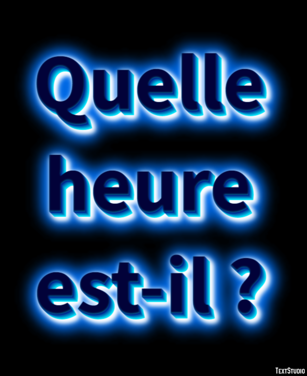 Quelle heure est-il ? Effet de Texte