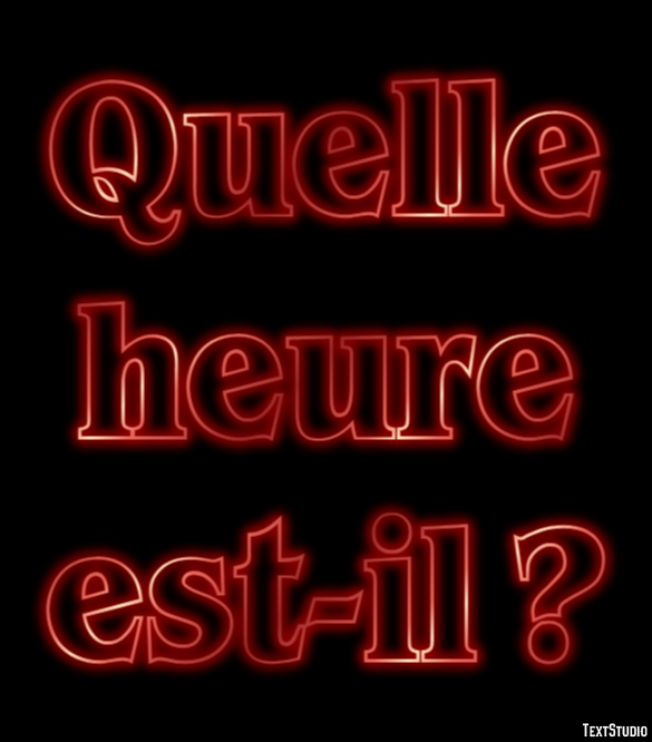 Quelle heure est-il ? Effet de texte