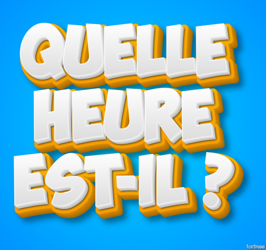 Quelle heure est-il ? Effet de texte