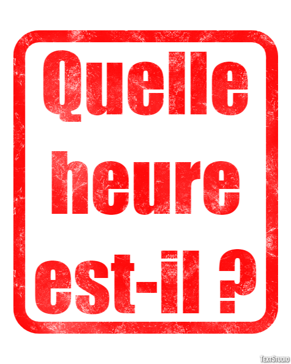 Quelle heure est-il ? Effet de texte