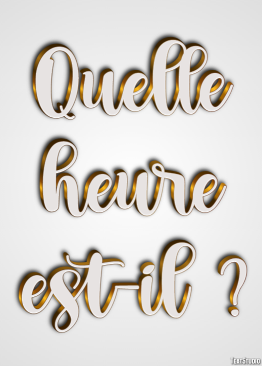 Quelle heure est-il ? Effet de texte