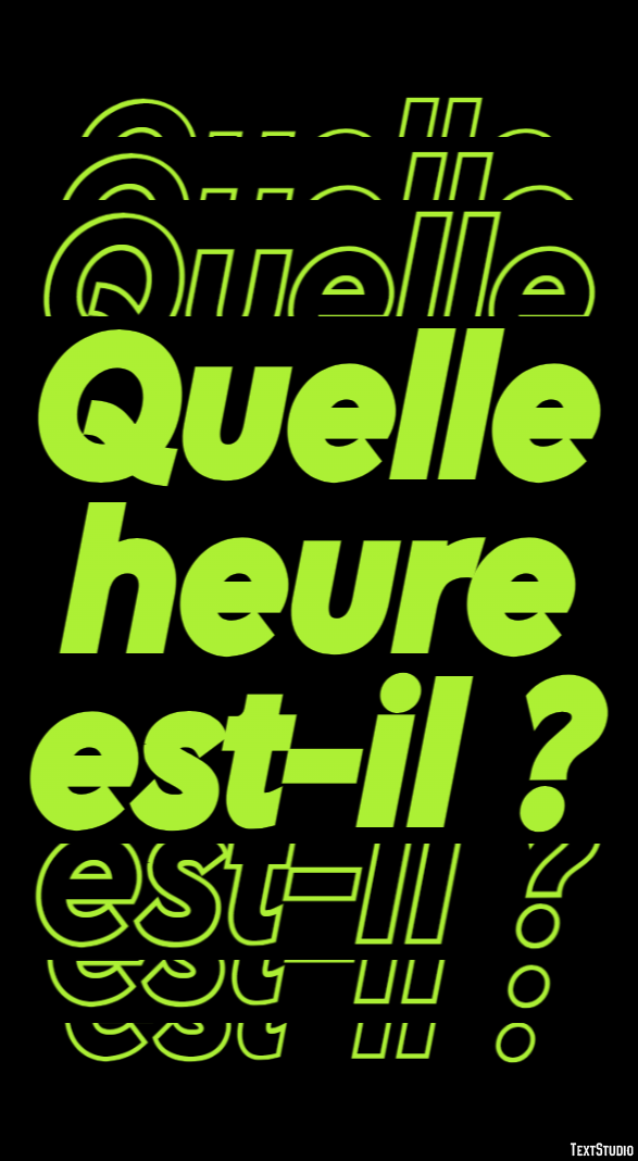 Quelle heure est-il ? Effet de texte