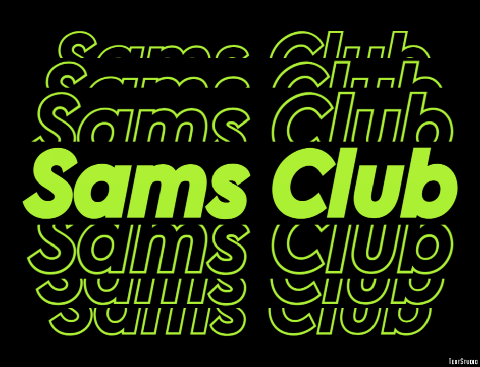 Sams Club Tekst Effect