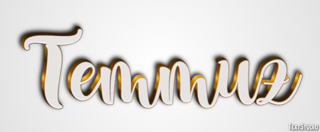 Temmuz Effet de texte
