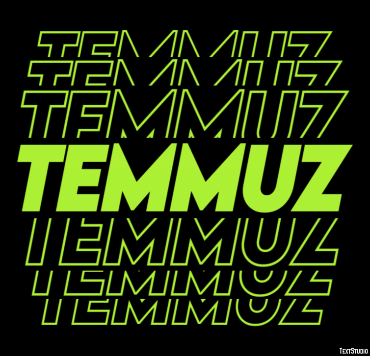Temmuz Effet de texte