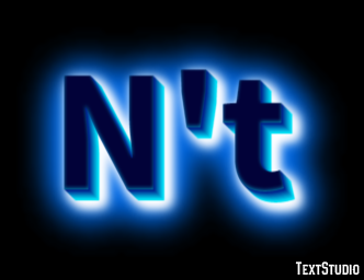N't Text Effect