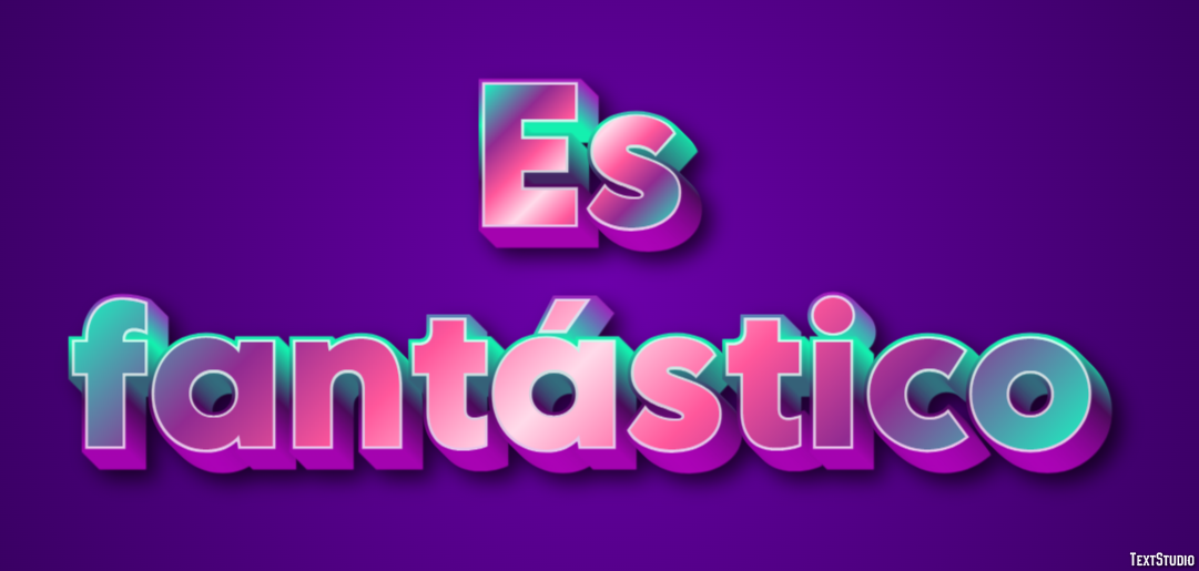 Es fantástico Efecto de texto