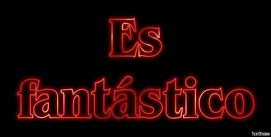 Es fantástico Efecto de texto