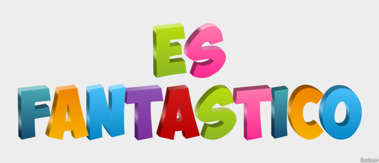 Es fantástico Efecto de texto