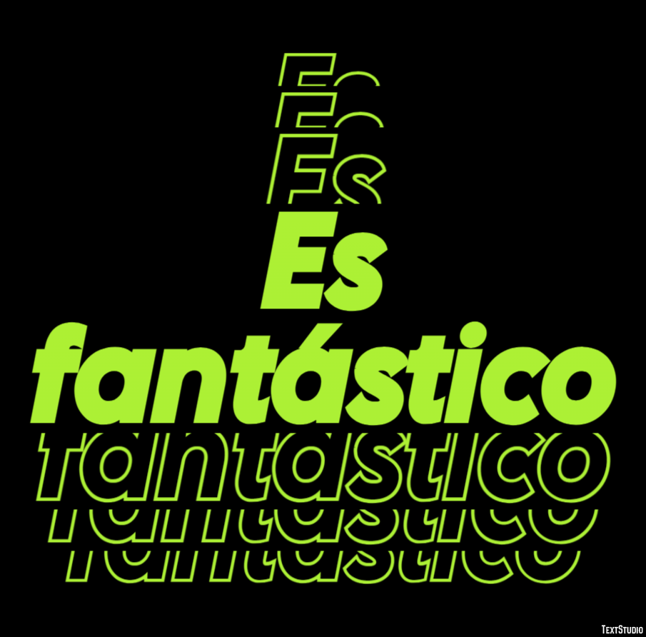 Es fantástico Efecto de texto