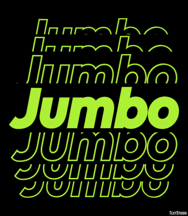 Jumbo Text effect