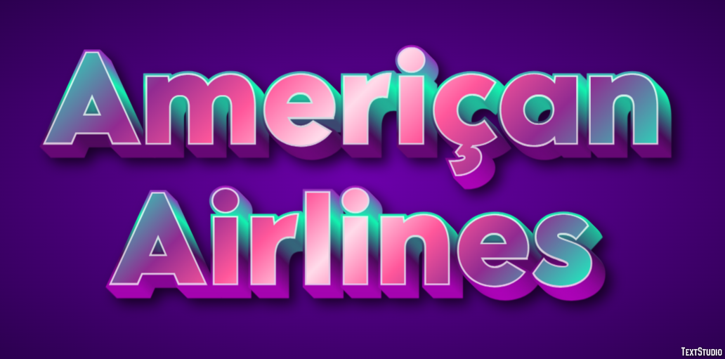 Ameriçan Airlines Effetto testo