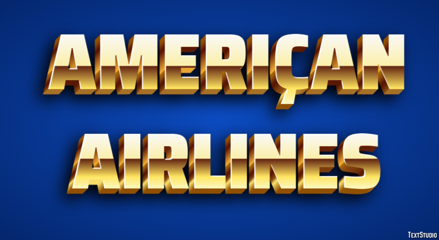 Ameriçan Airlines Metin Efekti