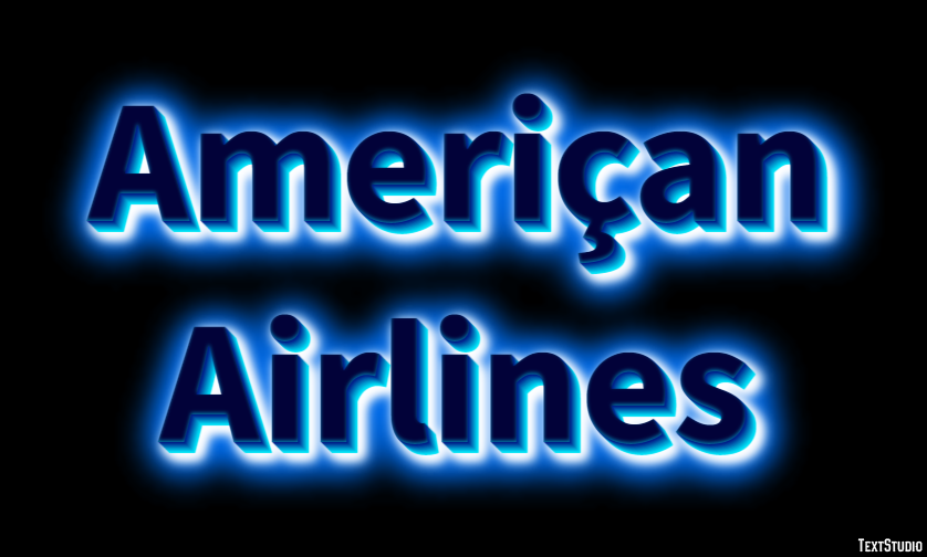 Ameriçan Airlines Effetto testo