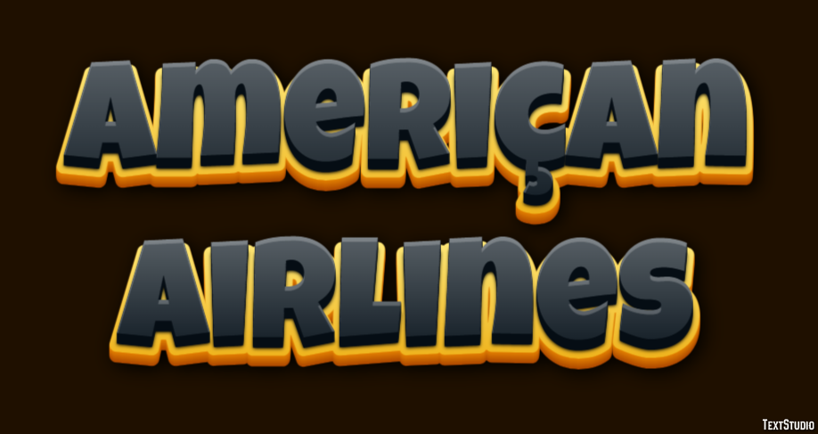 Ameriçan Airlines Effetto testo