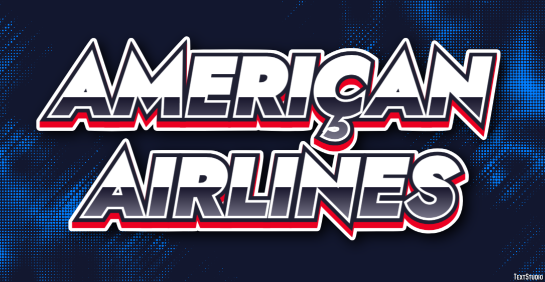 Ameriçan Airlines Effetto testo