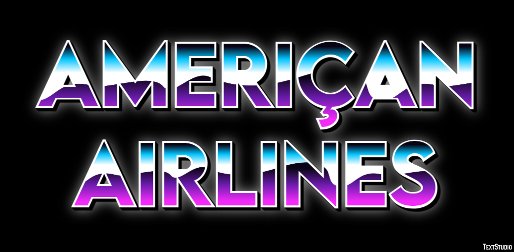 Ameriçan Airlines Effetto testo