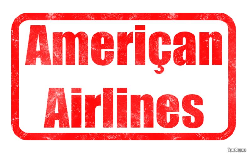 Ameriçan Airlines Effetto testo