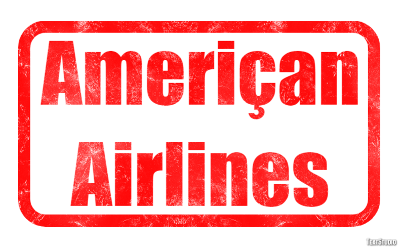 Ameriçan Airlines Effetto testo