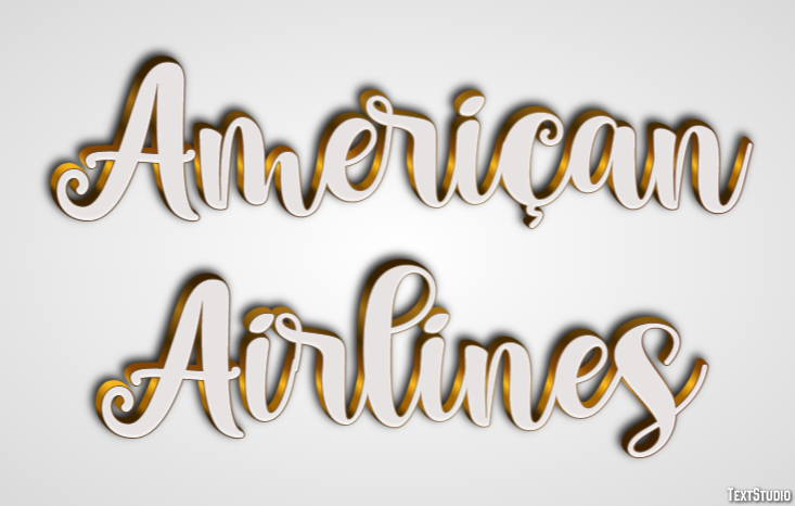 Ameriçan Airlines Texteffekt