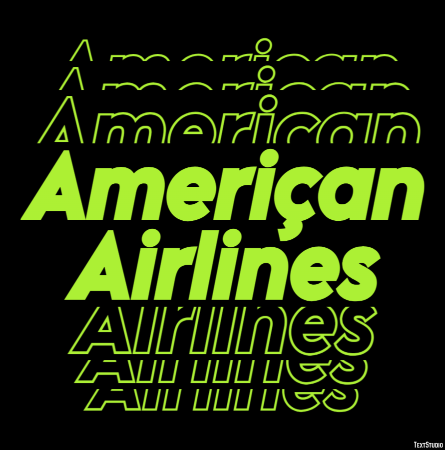 Ameriçan Airlines Effetto testo
