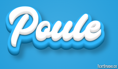 Poule Texteffekt
