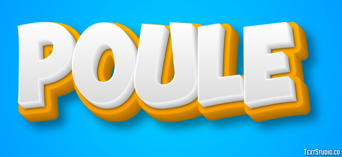 Poule Эффект текста
