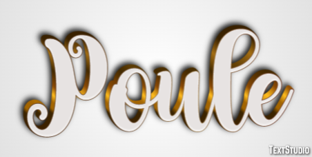 Poule Texteffekt