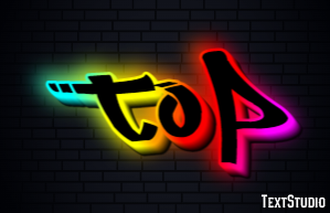 Top Text Effect