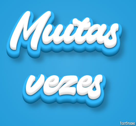 Muitas vezes Efeito de texto