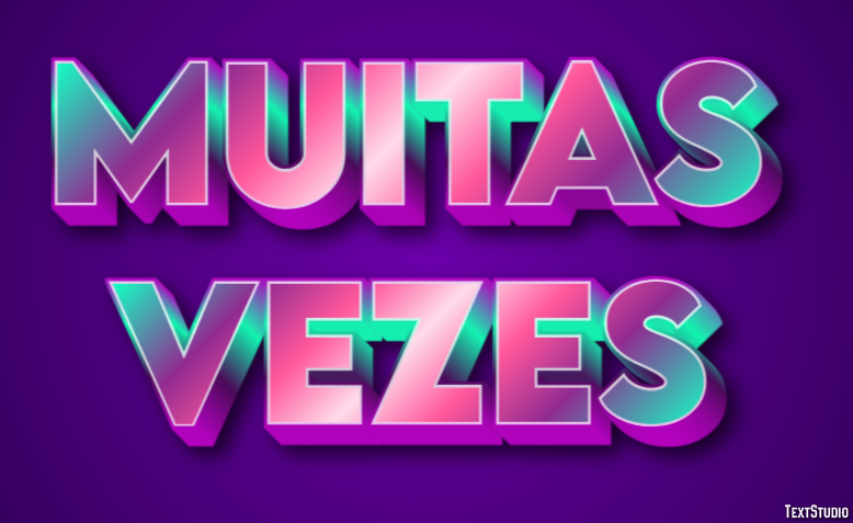 Muitas vezes Efeito de texto