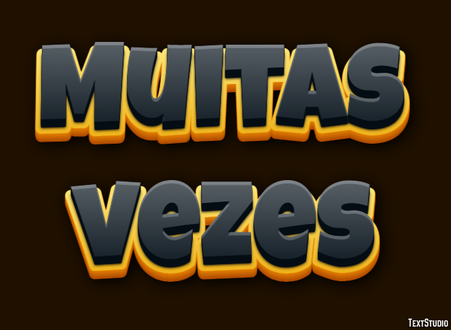 Muitas vezes Efeito de texto