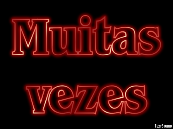 Muitas vezes Efeito de texto